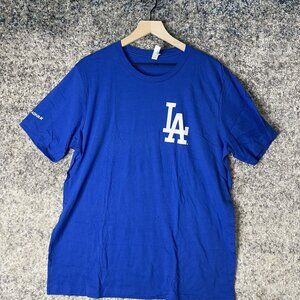 Los‎ Angeles Dodgers Shirt Mens XL Blue MLB Baseball Short Sleeve Tee Herradura